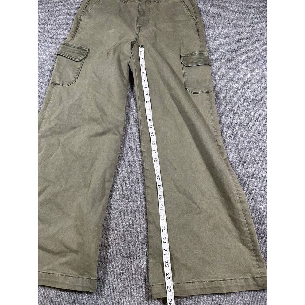 Paige Women's 27 Carly Cargo Wide Leg Ivy Green Pants - Picture 8 of 12